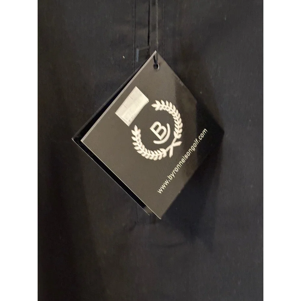 NEW Byron Nelson Mens Golf Windshirt Quarter Zip Pullover Black Windbreaker XL